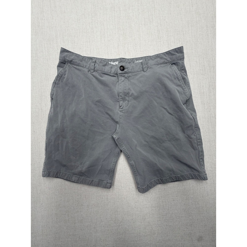 Mugsy Damens Mens Gray Chino Shorts Size 38 9in Inseam Casual Stretch